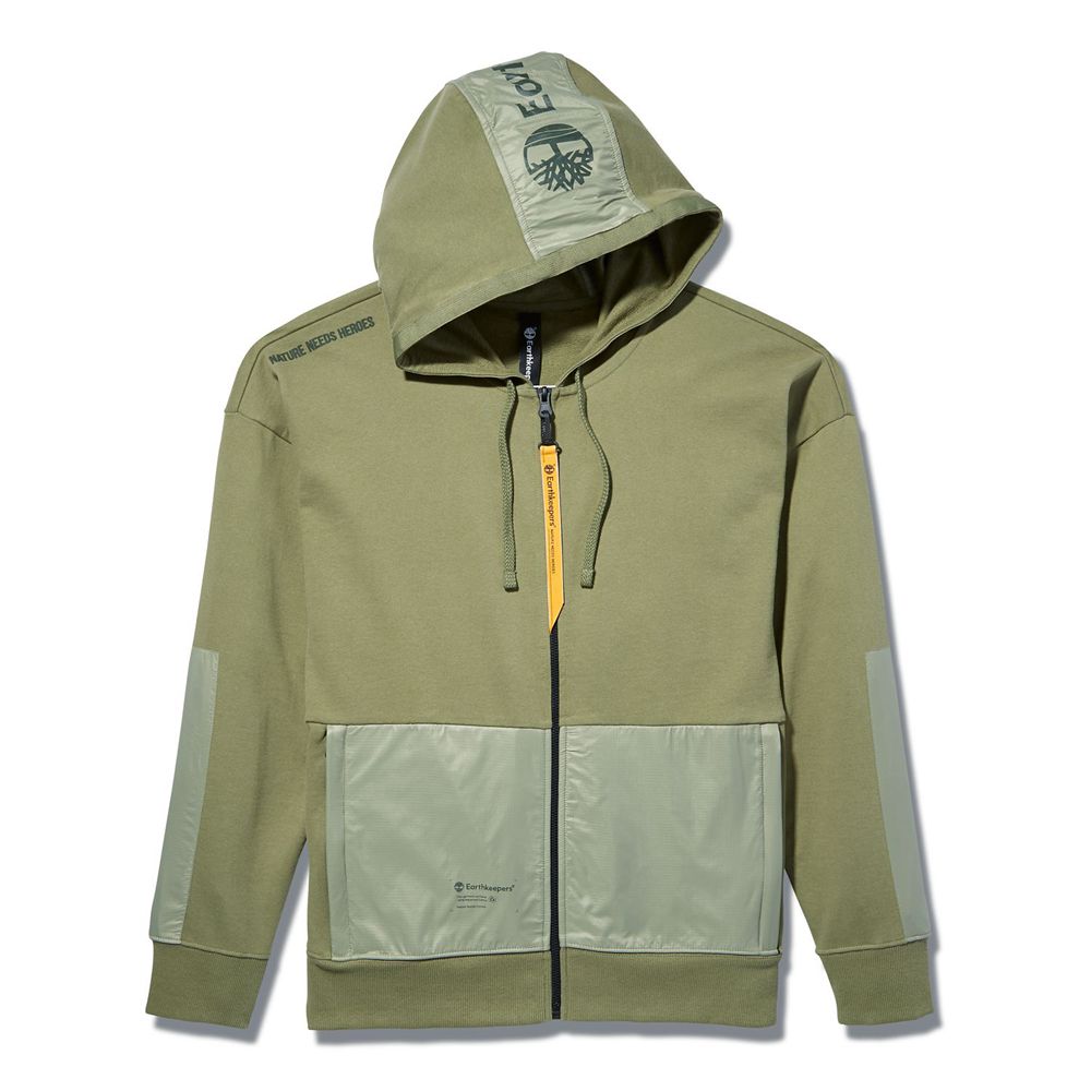 Timberland Mens Sweatshirts Ecoriginal EK+ Hoodie - Olive - India CS2791856